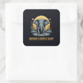 Elephants Nature's Gentle Giant Vierkante Sticker (Tas)
