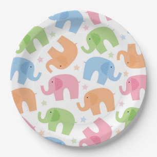 Elephants Paper-Borden Papieren Bordje