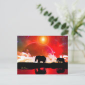 Eléphants parmi les étoiles carte postale (Debout devant)