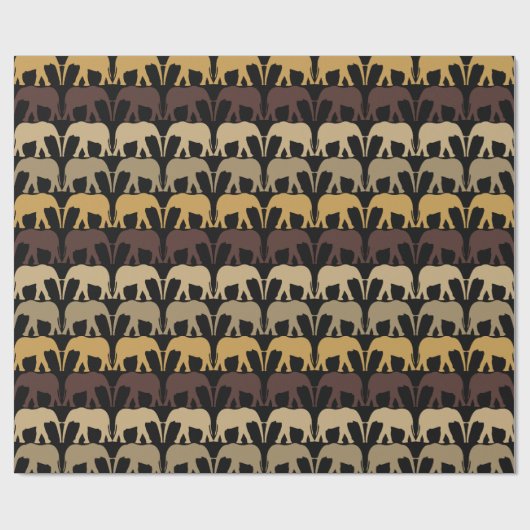 Elephants Pattern Cadeaupapier (Vlak)