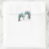 Elephants plus fietsen Equal YIKES Vierkante Sticker (Tas)