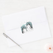 Elephants plus fietsen Equal YIKES Vierkante Sticker (Envelop)