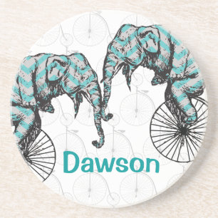 Elephants plus fietsen Equal YIKES Zandsteen Onderzetter