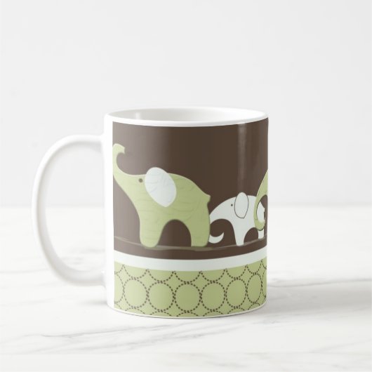 Éléphants pour la tasse de bébé (Gauche)