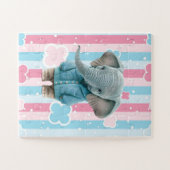 Éléphants Puzzles de Couleurs Pastel Mignonnes (Horizontal)