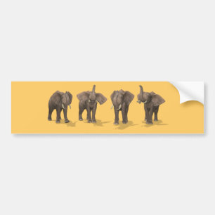 Elephants Quartet Bumpersticker