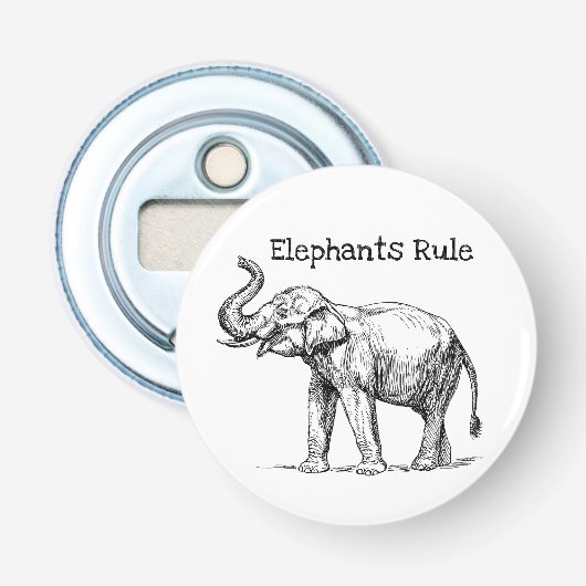 Elephants-regel Button Flesopener (Voorkant)