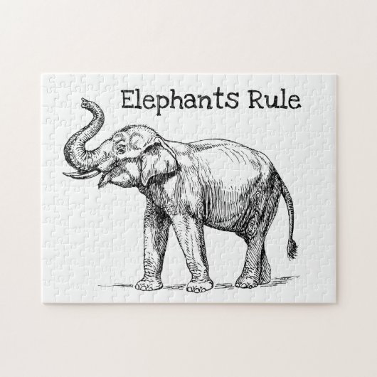Elephants-regel Legpuzzel (Horizontaal)