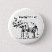 Elephants-regel Ronde Button 5,7 Cm (Voorkant)