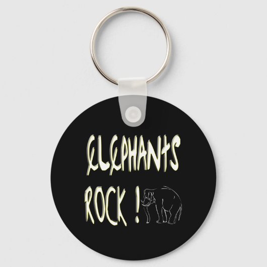 Elephants Rock! Button Sleutelhanger (Voorkant)