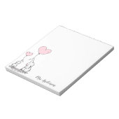 Elephants schattige moeder baby-kindernaam notitieblok (Gedraaid)