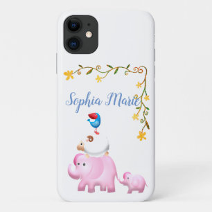 Elephants, Sheep & Bird Animal Tower iPhone 11 Hoesje