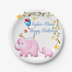 Elephants, Sheep & Bird Animal Tower Papieren Bordje