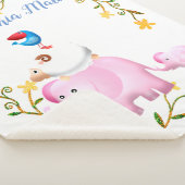 Elephants, Sheep & Bird Animal Tower Sherpa Deken (3/4)