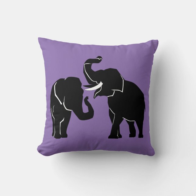 Elephants Sierkussen - Aangepaste kleuren (Voorkant)