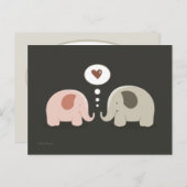 Elephants Soul Mates Briefkaart (Voorkant / Achterkant)
