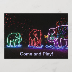 Elephants spelen uitnodigingen