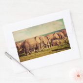 Elephants-stickers Rechthoekige Sticker (Envelop)