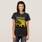 Elephants Sunset T-Shirt (Voorkant volledig)