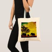 Elephants Sunset Tote Bag (Voorkant (product))