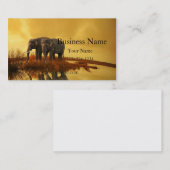 Elephants Sunset Visitekaartje (Voorkant / Achterkant)