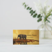 Elephants Sunset Visitekaartje (Staand voorkant)