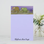 Elephants vergeten nooit briefpapier (Staand voorkant)
