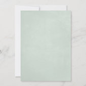 Eléphants verts Moderne Baby Sprinkle Invitations (Dos)