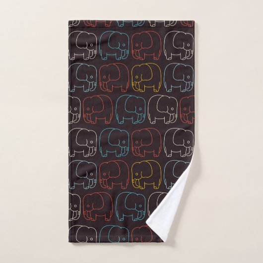 éléphants vintages (Serviette à main)