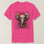Elephants with bandana headband and glasses  t-shirt (Design voorkant)