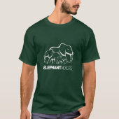 ElephantVoices White Logo T-shirt (Deep Forest) (Voorkant)