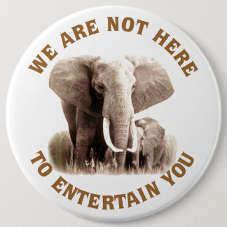 Elephats Deserve Respect Ronde Button 6,0 Cm