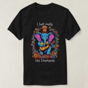 Elephonic Ruler Ik hou echt van olifanten T-shirt
