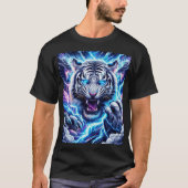 Eletric Blue Lighting Tiger T-Shirt Design (Voorkant)