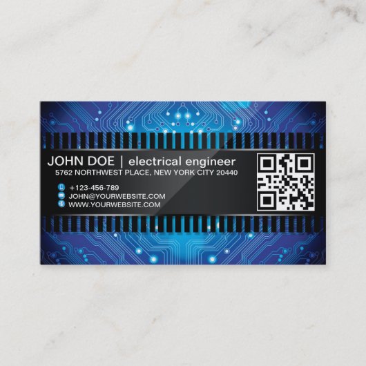 Eletronic Chip Style Visitekaartje (Voorkant)