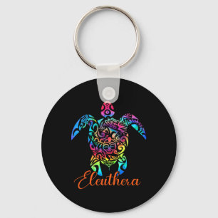 Eleuthera Bahamas Zee Schildpad Familie Vakantie S Sleutelhanger
