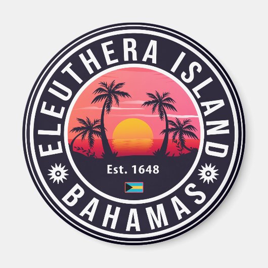 Eleuthera Island Bahamas  Souvenirs 60 s Magneet (Voorkant)