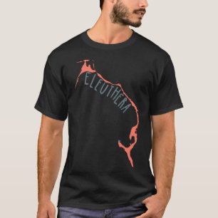 Eleuthera kaart met Island School hart T-shirt