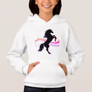 Élevage coloré Cheval Girls Sweat - shirt à capuch