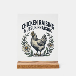 Élevage de poulets et louange à Jésus vintage poul