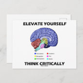 Elevate jezelf denk kritisch over brainy Advice Briefkaart (Voorkant / Achterkant)