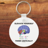 Elevate jezelf denk kritisch over brainy Advice Sleutelhanger (Voorkant)