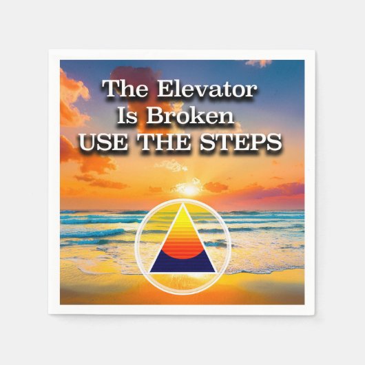 Elevator Is Broken Recovery Slogan Sunrise Servet (Voorkant)