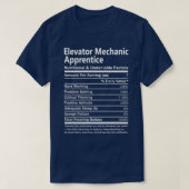 Elevator Mechanic Apprentice Nutritional and Unden T-shirt (Design voorkant)