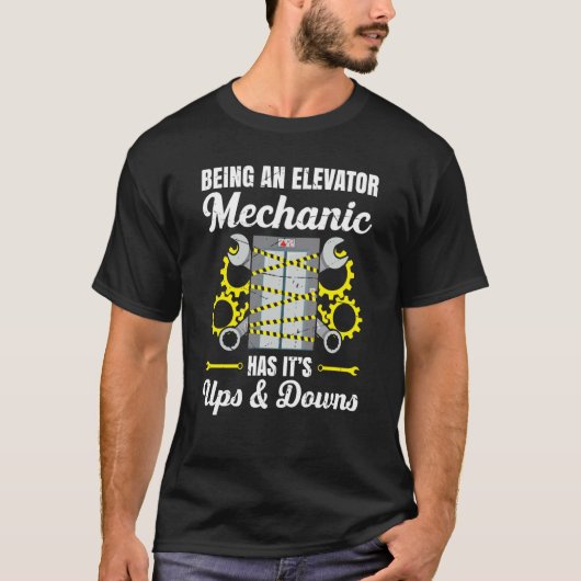 Elevator Mechanic Elevator Technician Repairmen Ma T-shirt (Voorkant)