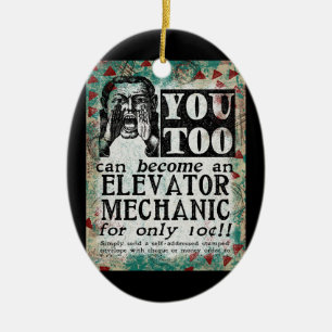 Elevator Mechanic - Funny  Retro Keramisch Ornament