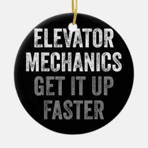 Elevator Mechanic Keramisch Ornament