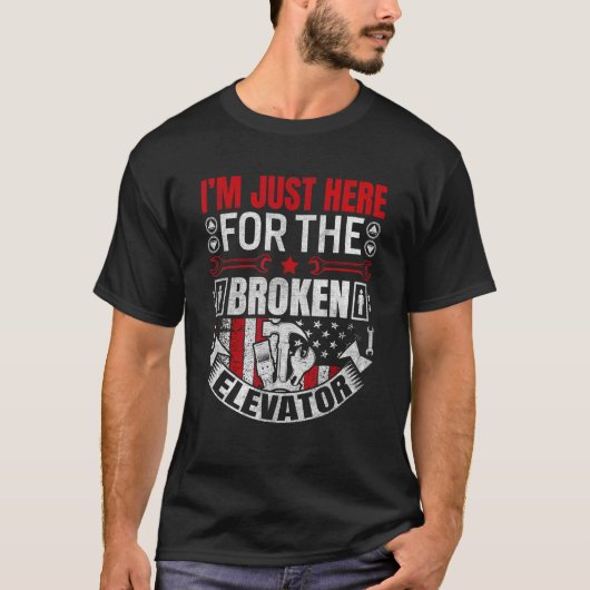 Elevator Mechanic Maintenance Rate Technician T-shirt (Voorkant)