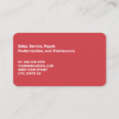 Elevator Mechanic Visitekaartje (Achterkant)