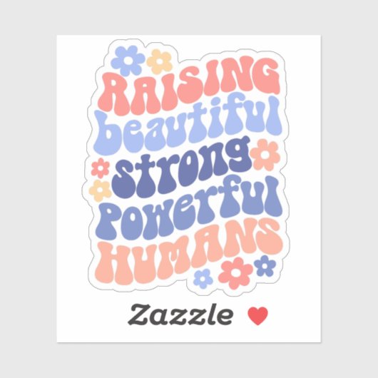 Élever Strong Belle Puissante Enfants Sticker Mama (Feuille)